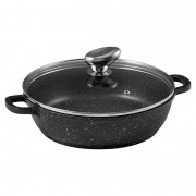 MSMK Poêle à induction profonde antiadhésive 24 cm, sauteuse 2,85 l