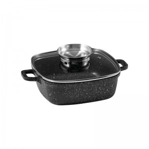 Faitout pierre carré 20 X 20 cm